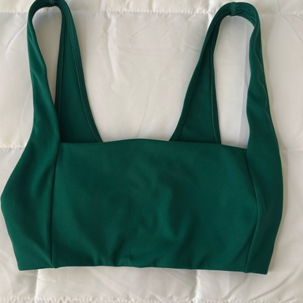 Pink workout bra top with pads‎ XS green